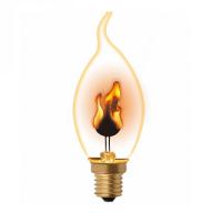UNIEL FLAME.Лампа светодиод, CW35/3W/E14, свеча на ветру