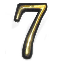 ЧИБИС.Номерок дверной №7 золото, (ДК)