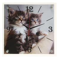 Часы настенные, серия: Животный мир Котята, 35х35см, (ДК)