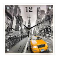 Часы настенные, серия: Транспорт Желтое такси, 35х35см, (ДК)
