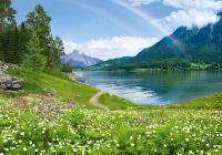 Фотообои бумажные НОВОСИБИРСК Радужное озеро ЛЮКС 291*204см, (ДК)