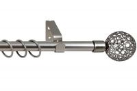 Карниз стеновой LEGRAND кованный раздвижной 1-ряд серый матовый ажур 160-300см, (ДК)