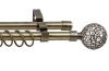 LEGRAND.Карниз кованный раздвижной ажур, 2-ряд антик-золото, 160-300см, (ДК)