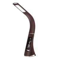 AMBRELLA.Светильник настольный с дисплеем DE510 BR коричневый LED 3000-6400K 6W+LCD 2W (ЭИ)