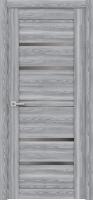 Дверь межкомнатная со стеклом 600*36*2000мм FRANT Astoria LX-8 Ривьера Грей (графит), (ДК)