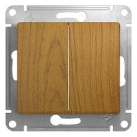 SCHNEIDER ELECTRIC.Выключатель проходной GLOSSA (2) дуб GSL000565, (ЭИ)