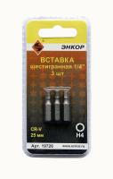 ЭНКОР.Биты 3шт S4 25мм