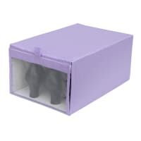 Короб Spaceo для обуви 22х16x34 см нетканный материал цвет фиолетовый