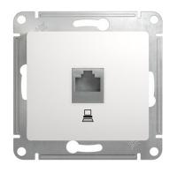 SCHNEIDER ELECTRIC.Розетка компьютерная GLOSSA CAT5е(RJ45) белая, GSL000181К, (ЭИ)