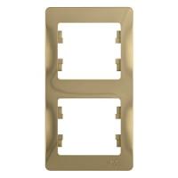 SCHNEIDER ELECTRIC.Рамка вертикальная GLOSSA (2) титан GSL000406, (ЭИ)