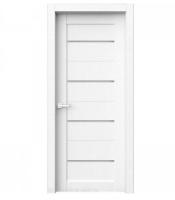 Дверь межкомнатная со стеклом 600*38*2000мм FRANT Rondo G-204 White crystal (сатинат), (ДК)