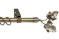 Карниз стеновой LEGRAND кованный раздвижной 1-ряд антик золото лист 160-300см, (ДК)