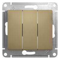 SCHNEIDER ELECTRIC.Выключатель GLOSSA (3) титан GSL000431, (ЭИ)