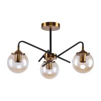 ЭКОНОМСВЕТ.Люстра 20714/3GD+BK AMB, IP20/60W/Е27*3