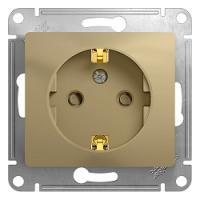 SCHNEIDER ELECTRIC.Розетка GLOSSA (1) шторки с/з титан GSL000445, (ЭИ)