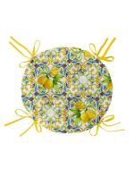 ОТК.Подушка на стул с тафтингом круглая Lemonade Mia Cara, d45, (ДК)