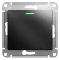 SCHNEIDER ELECTRIC.Выключатель с подсветкой GLOSSA (1) антрацит GSL000713, (ЭИ)