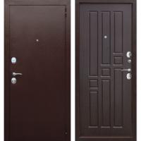 Дверь металлическая Гарда 960 R Венге, 2050*960*45, (ДК)