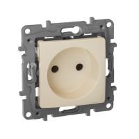 LEGRAND.ETIKA.Розетка (1) б/з винт.клеммы слоновая кость, (ЭИ)