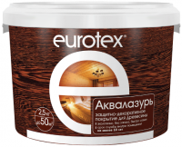 Лак акриловый EUROTEX Аквалазурь Бесцветный 2,5 кг