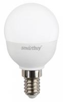 SMARTBUY.Лампа светодиод, P45/9.5Вт/3000К/E14/760Лм, шарик