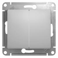 SCHNEIDER ELECTRIC.Выключатель GLOSSA (2) алюминий,GSL000351, (ЭИ)