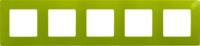 LEGRAND. ETIKA.Рамка 5 постов зеленый папоротник, (ЭИ)