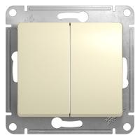 SCHNEIDER ELECTRIC.Выключатель проходной GLOSSA (2) бежевый GSL000265, (ЭИ)