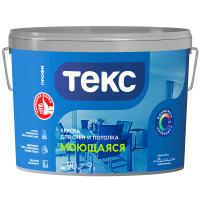 Краска моющаяся для стен и потолка ТЕКС Профи база D 9 л