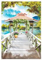 Фотообои бумажные Bellissimo Беседка, 4 листа, 1400х2000 мм, (ДК)