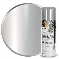 Эмаль аэрозоль ЛАКРА Metallic металлик серебро 520мл, (ДК)