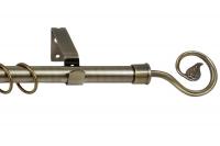 Карниз стеновой LEGRAND кованный раздвижной 1-ряд антик золото лукка 160-300см, (ДК)