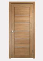 Полотно дверное ВЕЛЛДОРИС LINEA 1 70С Дуб золотой Лакобель черное 700*2000мм, (ДК)