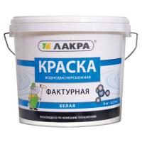 Краска акриловая фактурная ЛАКРА белая 9 кг