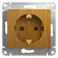 SCHNEIDER ELECTRIC.Розетка GLOSSA (1) дуб с/з GSL000543, (ЭИ)