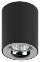 ЭРА.Светильник накладной OL1 GU10 BK/CH черный+хром, D80*H100 mm