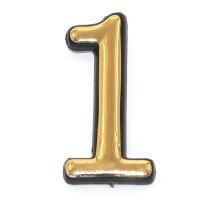 ЧИБИС.Номерок дверной №1 золото, (ДК)