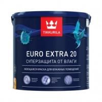 Краска для влажных помещений TIKKURILA EURO EXTRA 20 полуматовая база А 2,7 л