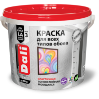 Краска для всех типов обоев DALI белая база А 5 л, (ДК)