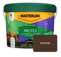 Пропитка защитная Masterline Protex Палисандр 9л, (ДК)