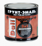 Грунт-эмаль по ржавчине молотковая 3в1 DALI Черный 0,75 л, (ДК)