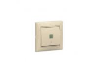 LEGRAND.ETIKA.Выключатель (1) с подсветкой бежевый, 672303