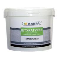 Покрытие декоративное ЛАКРА структурное зерно 1,5 мм белая 15 кг