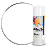 Эмаль аэрозоль ЛАКРА Termo термостойкая + 300 С белая 520мл, (ДК)
