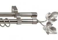 LEGRAND.Карниз кованный раздвижной лист, 2-ряд серебро мат, 160-300см, (ДК)