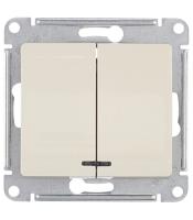 LEGRAND.ETIKA.Выключатель (2) с подсветкой слоновая кость, 672304