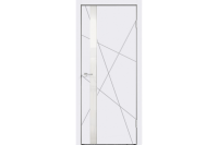 Дверь межкомнатная со стеклом 600х2000мм ВЕЛЛДОРИС SCANDI S RAL9003 Z1 Белый врезка п/завертку, (ДК)