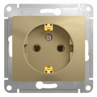 SCHNEIDER ELECTRIC.Розетка GLOSSA (1) с/з титан,GSL000443, (ЭИ)