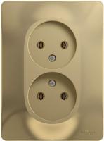 SCHNEIDER ELECTRIC.Розетка GLOSSA (2) б/з титан,GSL000420, (ЭИ)