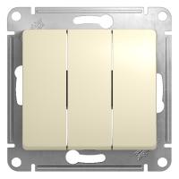 SCHNEIDER ELECTRIC.Выключатель GLOSSA (3) бежевый, GSL000231,(ЭИ)